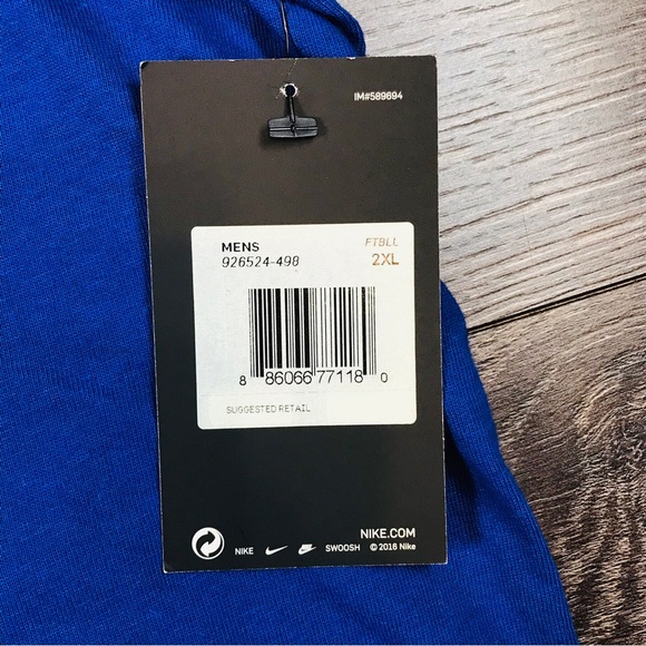 The Nike Tee NFL New York Giants Saquon Barkley #26 Men’s Blue T-Shirt Size XXL - Picture 5 of 9